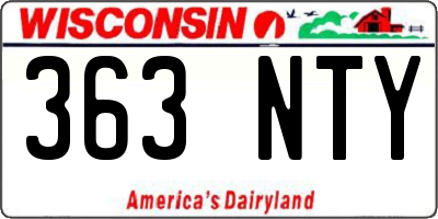 WI license plate 363NTY