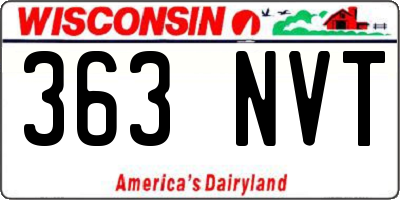 WI license plate 363NVT