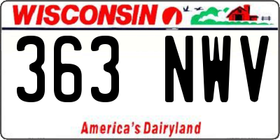WI license plate 363NWV