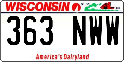 WI license plate 363NWW