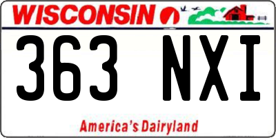 WI license plate 363NXI