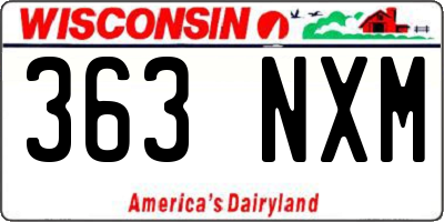 WI license plate 363NXM