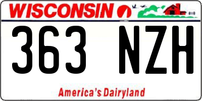 WI license plate 363NZH