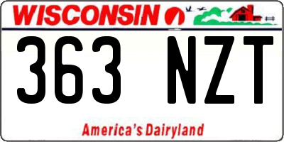 WI license plate 363NZT