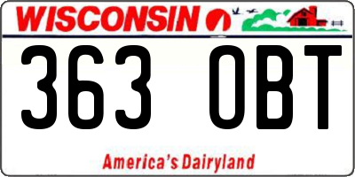 WI license plate 363OBT