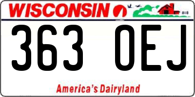 WI license plate 363OEJ