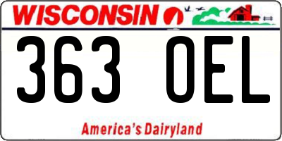 WI license plate 363OEL