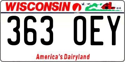 WI license plate 363OEY