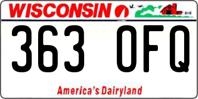 WI license plate 363OFQ