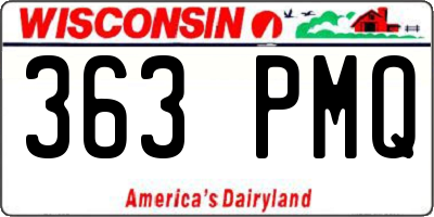 WI license plate 363PMQ