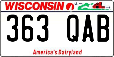 WI license plate 363QAB
