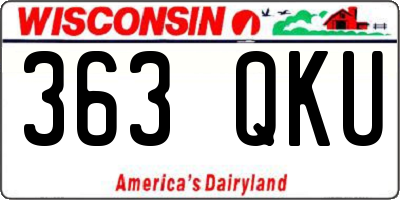 WI license plate 363QKU