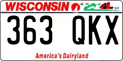 WI license plate 363QKX