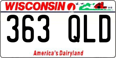 WI license plate 363QLD