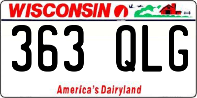 WI license plate 363QLG
