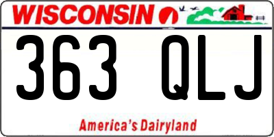 WI license plate 363QLJ
