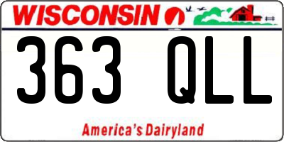 WI license plate 363QLL