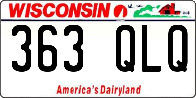 WI license plate 363QLQ