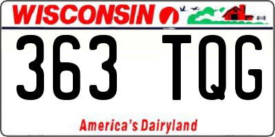 WI license plate 363TQG