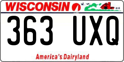 WI license plate 363UXQ