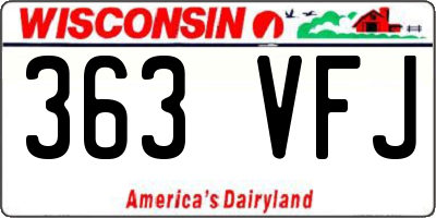 WI license plate 363VFJ