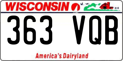 WI license plate 363VQB
