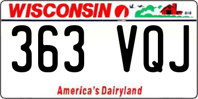 WI license plate 363VQJ
