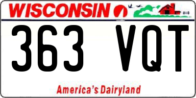 WI license plate 363VQT