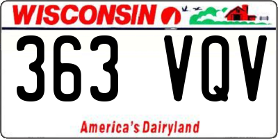 WI license plate 363VQV