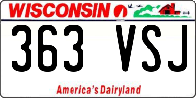 WI license plate 363VSJ