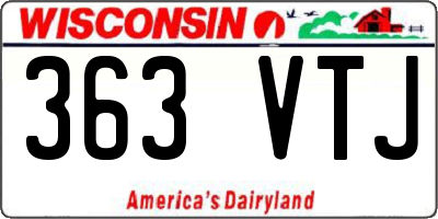 WI license plate 363VTJ