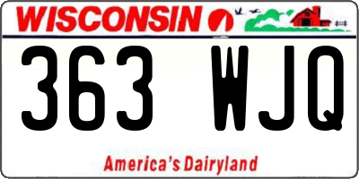 WI license plate 363WJQ