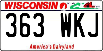 WI license plate 363WKJ