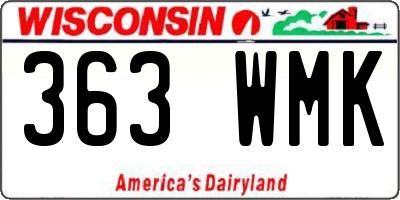 WI license plate 363WMK