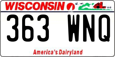 WI license plate 363WNQ