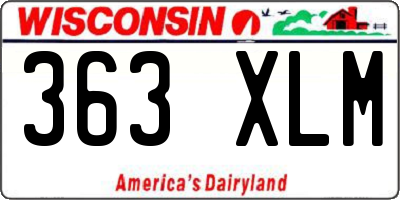 WI license plate 363XLM