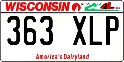 WI license plate 363XLP