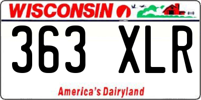 WI license plate 363XLR