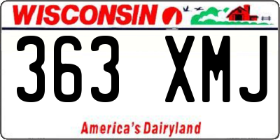 WI license plate 363XMJ