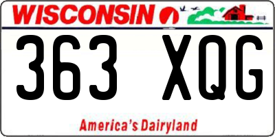 WI license plate 363XQG