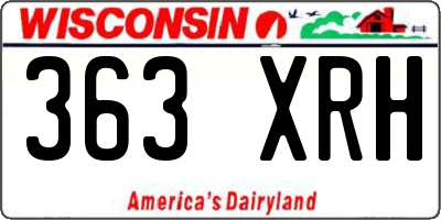 WI license plate 363XRH
