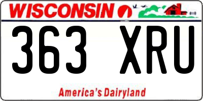 WI license plate 363XRU