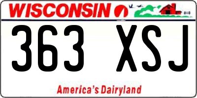 WI license plate 363XSJ