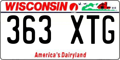 WI license plate 363XTG