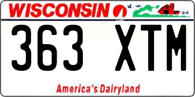 WI license plate 363XTM