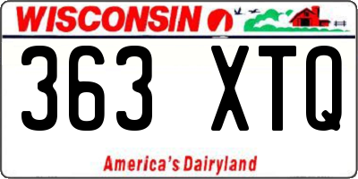 WI license plate 363XTQ