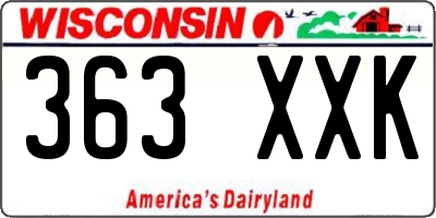 WI license plate 363XXK
