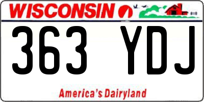 WI license plate 363YDJ