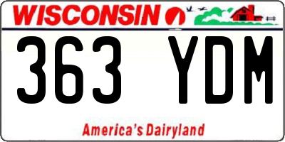 WI license plate 363YDM