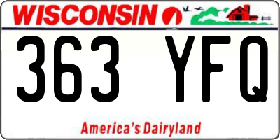 WI license plate 363YFQ